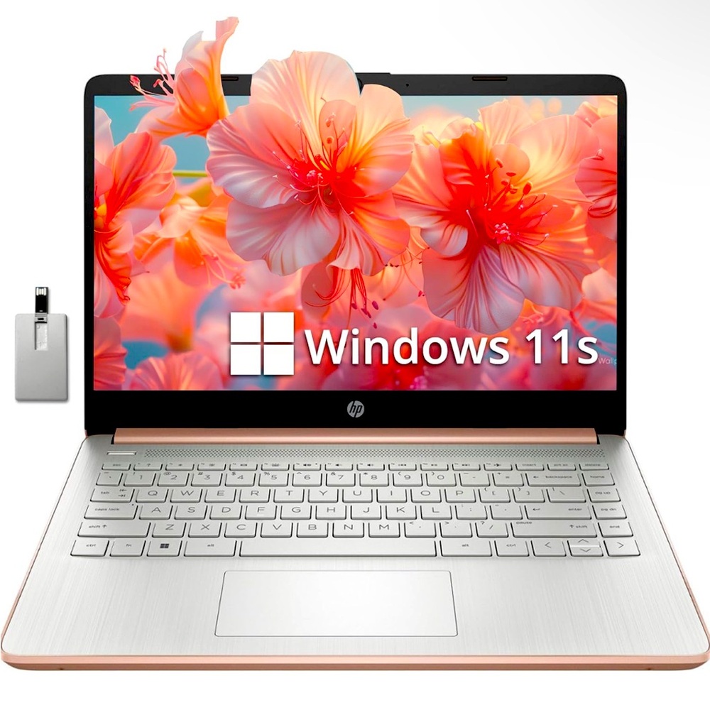 HP Stream 14" HD BrightView Laptop, Intel Celeron N4120, 16GB RAM, 256GB Storage